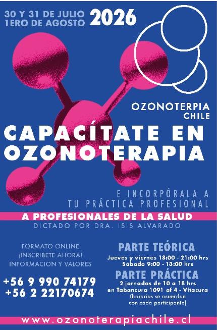 Flyer curso de Ozonoterapia julio 2026